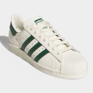 Adidas Mens Originals Superstar 82 Off White Dark Green size 11